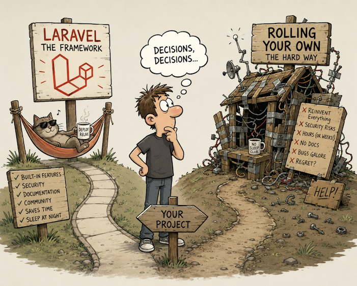 Laravel vs Rolling Your Own